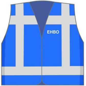 Veiligheidsvest met opdruk EHBO Blauw